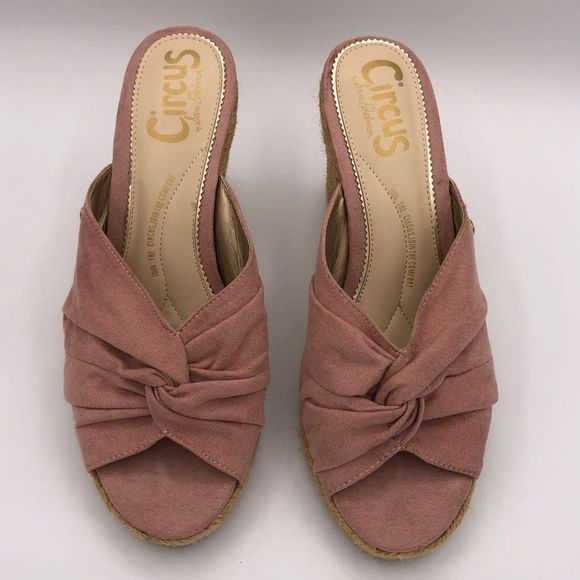 Circus Sam Edelman Bea Wedge Espadrilles in Cameo Pink Shoes size 8 - Picture 7 of 11